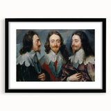 Baroque Art - Triple Portrait of Regal Elegance