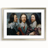 Baroque Art - Triple Portrait of Regal Elegance