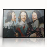 Baroque Art - Triple Portrait of Regal Elegance