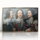 Baroque Art - Triple Portrait of Regal Elegance