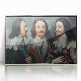 Baroque Art - Triple Portrait of Regal Elegance