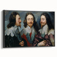 Baroque Art - Triple Portrait of Regal Elegance