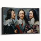 Baroque Art - Triple Portrait of Regal Elegance