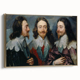 Baroque Art - Triple Portrait of Regal Elegance
