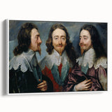 Baroque Art - Triple Portrait of Regal Elegance