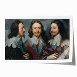 Baroque Art - Triple Portrait of Regal Elegance
