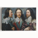 Baroque Art - Triple Portrait of Regal Elegance