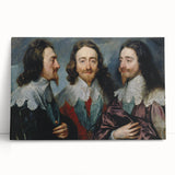 Baroque Art - Triple Portrait of Regal Elegance