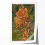 Expressionism Wall Art - Mother with Children in Nature Scene