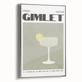 Framed canvas vintage poster art featuring a colorful landscape with black borders, ideal for dining room decor.