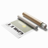 Extra large rolled print featuring a floral art design in soft pastel shades.