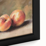 Extra large black wall art featuring a close-up of colorful, textured fruits on framed canvas, ideal for living room decor.