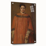 Impressionist Portrait Art - Girl in Red - Degas’s Classic Print