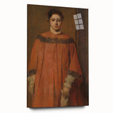Impressionist Portrait Art - Girl in Red - Degas’s Classic Print