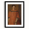 Impressionist Portrait Art - Girl in Red - Degas’s Classic Print