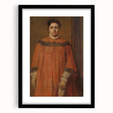 Impressionist Portrait Art - Girl in Red - Degas’s Classic Print