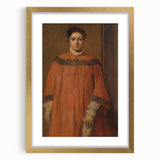 Impressionist Portrait Art - Girl in Red - Degas’s Classic Print