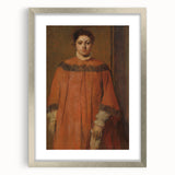 Impressionist Portrait Art - Girl in Red - Degas’s Classic Print