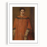 Impressionist Portrait Art - Girl in Red - Degas’s Classic Print