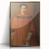 Impressionist Portrait Art - Girl in Red - Degas’s Classic Print