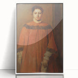 Impressionist Portrait Art - Girl in Red - Degas’s Classic Print