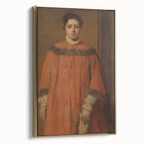 Impressionist Portrait Art - Girl in Red - Degas’s Classic Print