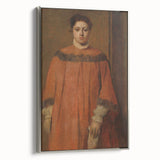 Impressionist Portrait Art - Girl in Red - Degas’s Classic Print