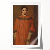 Impressionist Portrait Art - Girl in Red - Degas’s Classic Print