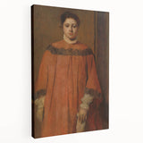 Impressionist Portrait Art - Girl in Red - Degas’s Classic Print