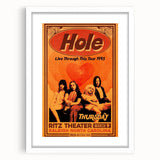 Hole Retro Wall Art – Vintage Live Through This Tour 1995 Print