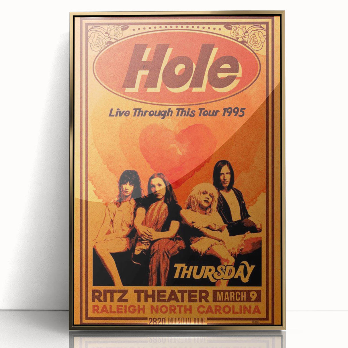Hole Retro Wall Art – Vintage Live Through This Tour 1995 Print