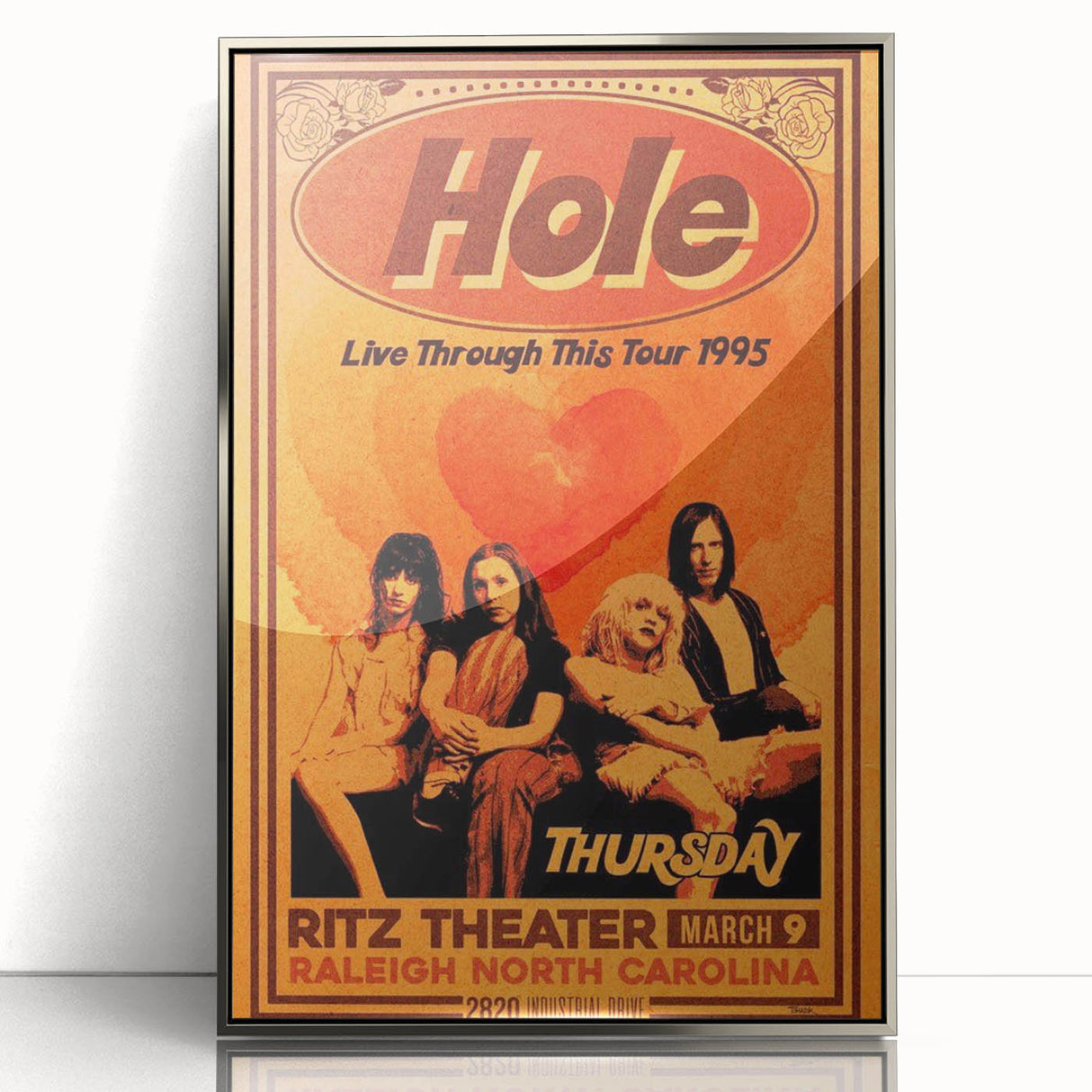 Hole Retro Wall Art – Vintage Live Through This Tour 1995 Print