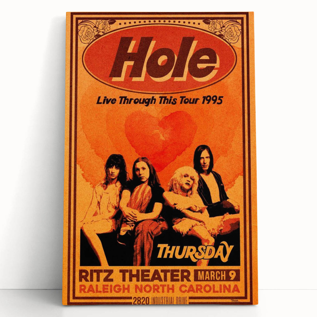 Hole Retro Wall Art – Vintage Live Through This Tour 1995 Print