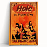 Hole Retro Wall Art – Vintage Live Through This Tour 1995 Print