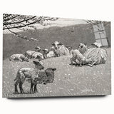 Realism Art Prints - Spring Lamb by Winslow Homer Pastoral Landscape Art