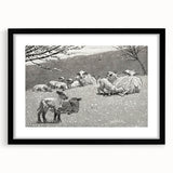 Realism Art Prints - Spring Lamb by Winslow Homer Pastoral Landscape Art