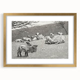 Realism Art Prints - Spring Lamb by Winslow Homer Pastoral Landscape Art