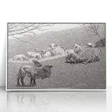 Realism Art Prints - Spring Lamb by Winslow Homer Pastoral Landscape Art