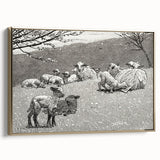 Realism Art Prints - Spring Lamb by Winslow Homer Pastoral Landscape Art