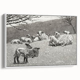 Realism Art Prints - Spring Lamb by Winslow Homer Pastoral Landscape Art