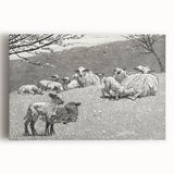 Realism Art Prints - Spring Lamb by Winslow Homer Pastoral Landscape Art