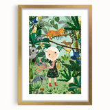 Children’s Wall Decor – Jungle Adventure Illustration for Kids