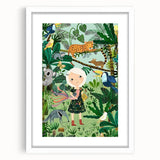 Children’s Wall Decor – Jungle Adventure Illustration for Kids