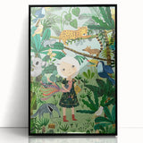 Children’s Wall Decor – Jungle Adventure Illustration for Kids