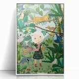 Children’s Wall Decor – Jungle Adventure Illustration for Kids