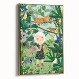 Children’s Wall Decor – Jungle Adventure Illustration for Kids