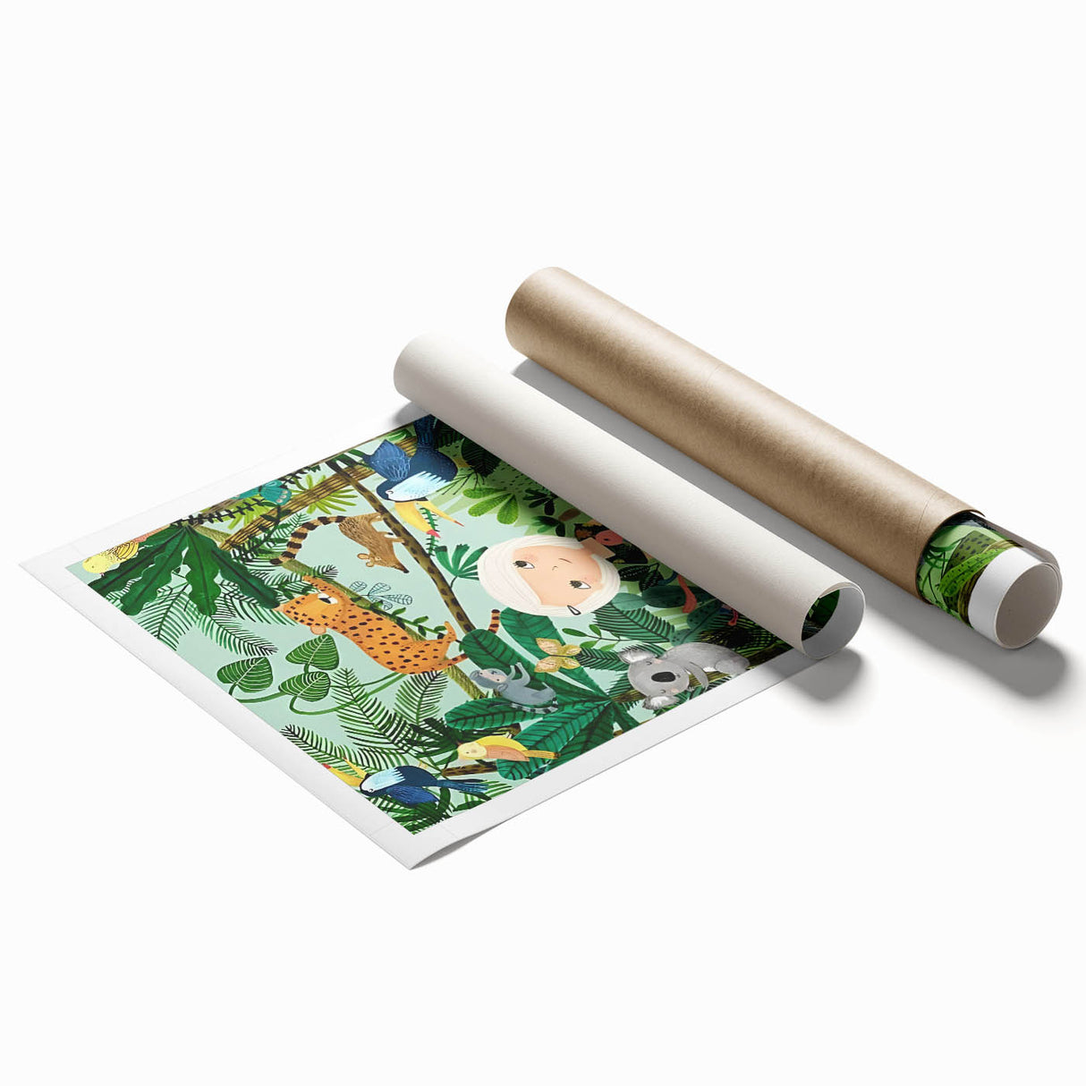 Children’s Wall Decor – Jungle Adventure Illustration for Kids