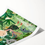Children’s Wall Decor – Jungle Adventure Illustration for Kids