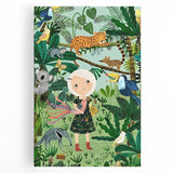 Children’s Wall Decor – Jungle Adventure Illustration for Kids