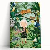 Children’s Wall Decor – Jungle Adventure Illustration for Kids
